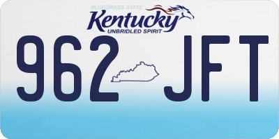KY license plate 962JFT