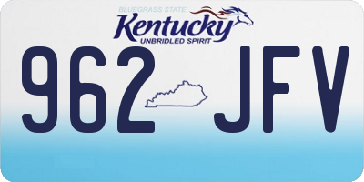 KY license plate 962JFV