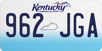 KY license plate 962JGA