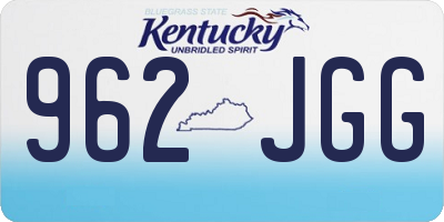 KY license plate 962JGG