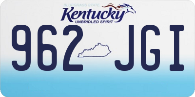 KY license plate 962JGI
