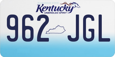 KY license plate 962JGL