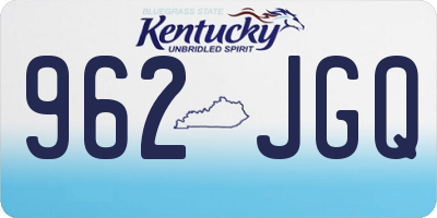 KY license plate 962JGQ