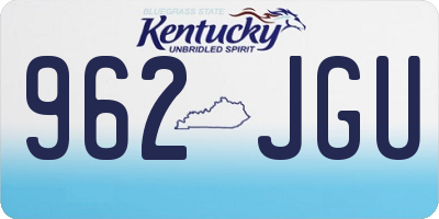 KY license plate 962JGU