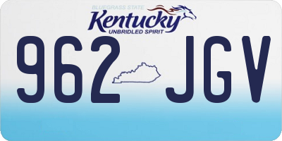 KY license plate 962JGV