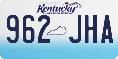 KY license plate 962JHA
