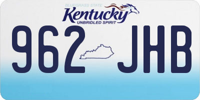 KY license plate 962JHB
