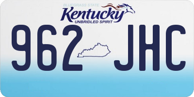 KY license plate 962JHC