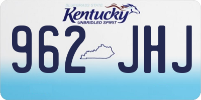 KY license plate 962JHJ