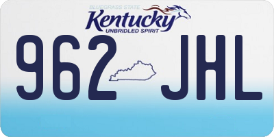 KY license plate 962JHL