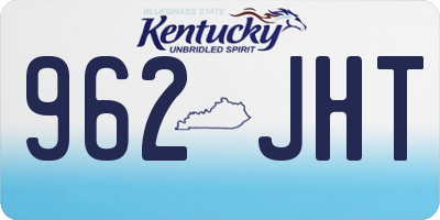 KY license plate 962JHT