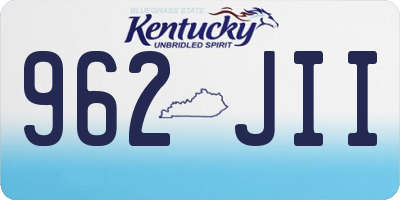 KY license plate 962JII