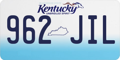KY license plate 962JIL