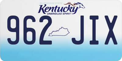 KY license plate 962JIX