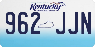 KY license plate 962JJN