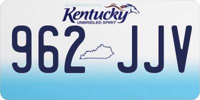KY license plate 962JJV