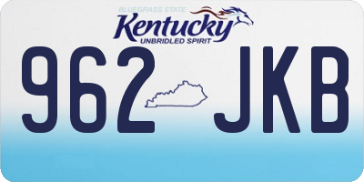 KY license plate 962JKB