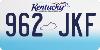 KY license plate 962JKF