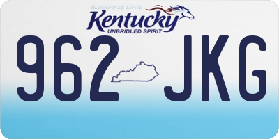 KY license plate 962JKG