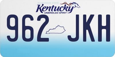 KY license plate 962JKH