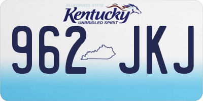 KY license plate 962JKJ