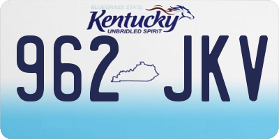 KY license plate 962JKV