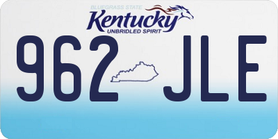 KY license plate 962JLE