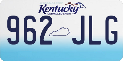 KY license plate 962JLG
