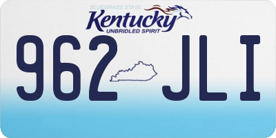 KY license plate 962JLI