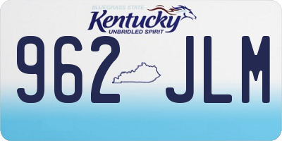 KY license plate 962JLM