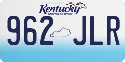 KY license plate 962JLR
