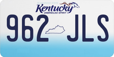KY license plate 962JLS