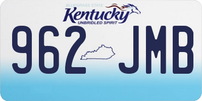 KY license plate 962JMB
