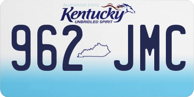KY license plate 962JMC