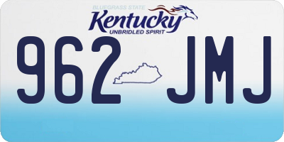 KY license plate 962JMJ