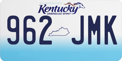 KY license plate 962JMK