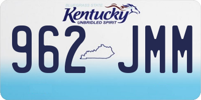KY license plate 962JMM