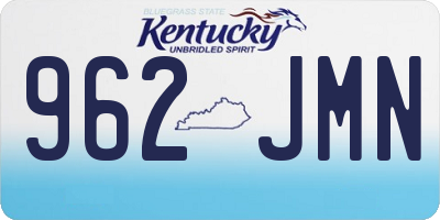 KY license plate 962JMN