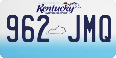 KY license plate 962JMQ