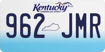 KY license plate 962JMR