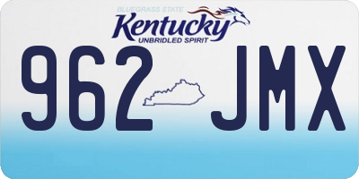 KY license plate 962JMX
