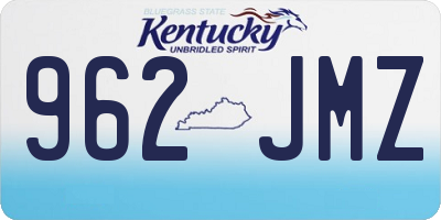 KY license plate 962JMZ