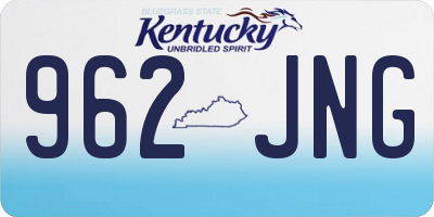 KY license plate 962JNG