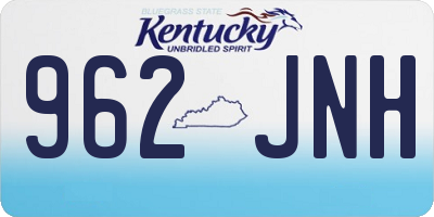 KY license plate 962JNH