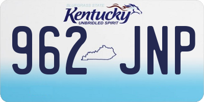 KY license plate 962JNP