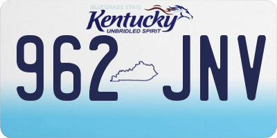 KY license plate 962JNV