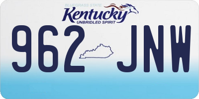 KY license plate 962JNW