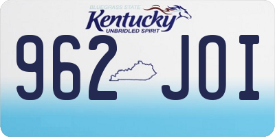 KY license plate 962JOI