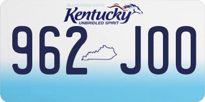 KY license plate 962JOO