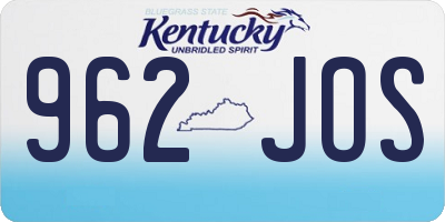 KY license plate 962JOS